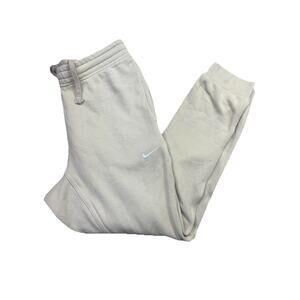Nike Club Fleece Standard Fit Taper Leg Sweatpants Rattan White Men's Large